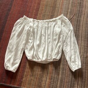 Brandy Melville John Galt small white off the shoulder long sleeve
